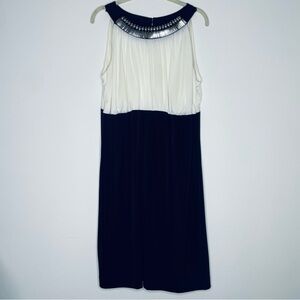 Studio Plus Size Petite Black and White Embellished sleeveless dress Size 22WP